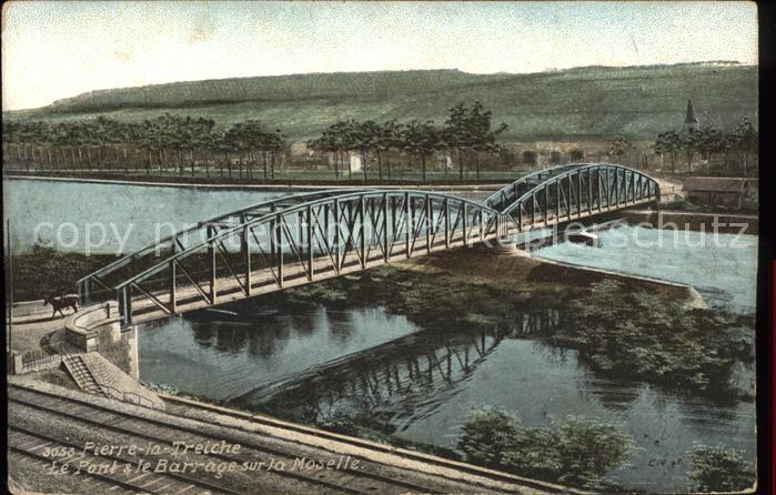 Pierre-la-Treiche Pont et le Barrage sur la Moselle