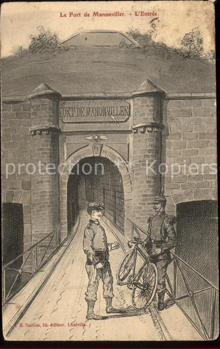 Manonviller Entree du Fort Künstlerkarte