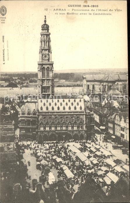 Arras Pas-de-Calais Panorama de l_Hotel de Ville Beffroi av