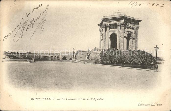 Montpellier Herault Chateau d_Eau Aqueduc