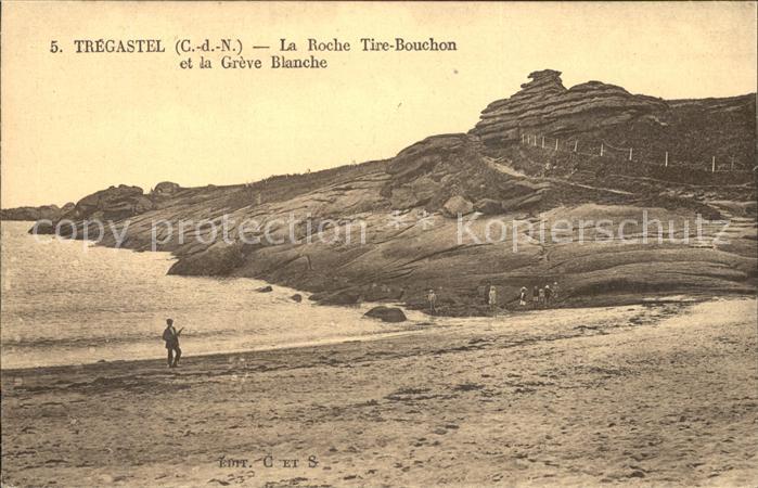 Tregastel La Roche Tire Bouchon et Greve Blanche