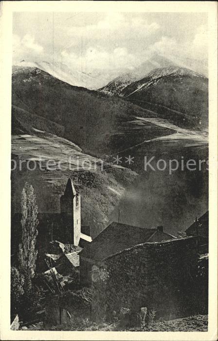 Mont-Louis Montagne Eglise Panorama Cambre d_Aze