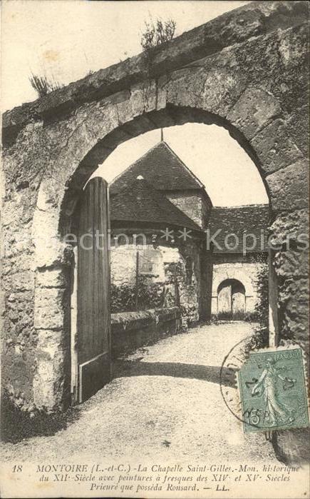 Montoire-sur-le-Loir Chapelle Saint Gilles XII siecle Monume