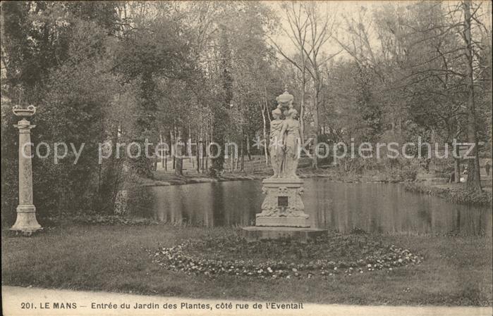 Le Mans Sarthe Entree du Jardin des Plantes Monument S