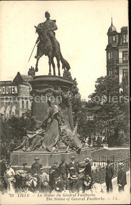 Lille Nord Statue du General Faidherbe Monument Sk