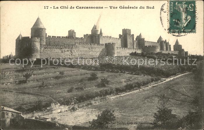 Carcassonne La Cite vue generale du Sud Festung Ste