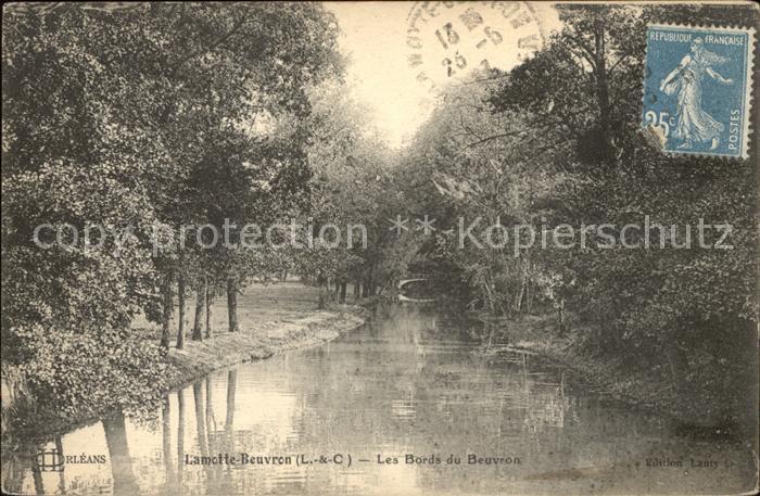 Lamotte-Beuvron Les Bords du Beuvron Stempel auf AK