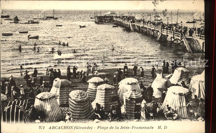Arcachon Gironde Plage de la Jetee Promenade
