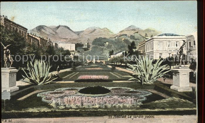 Menton Alpes Maritimes Jardin Public et les Montagnes