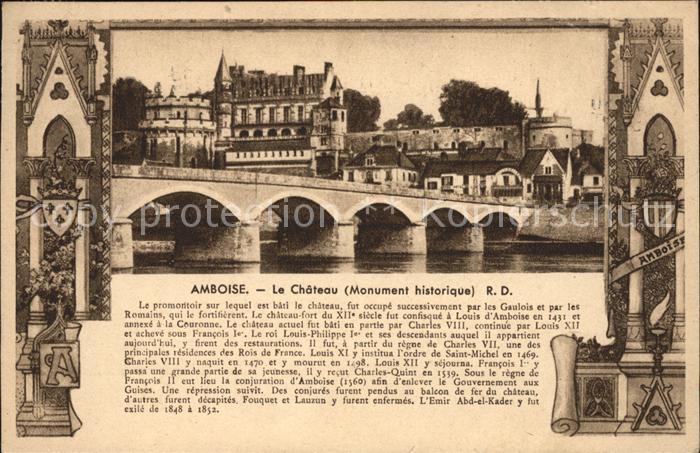 Amboise Chateau Monument historique Histoire