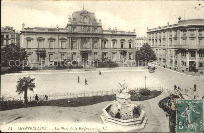 Montpellier Herault Place de la Prefecture Monument Stempel