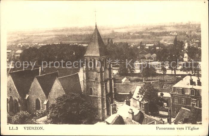 Vierzon Panorama vers l'Eglise