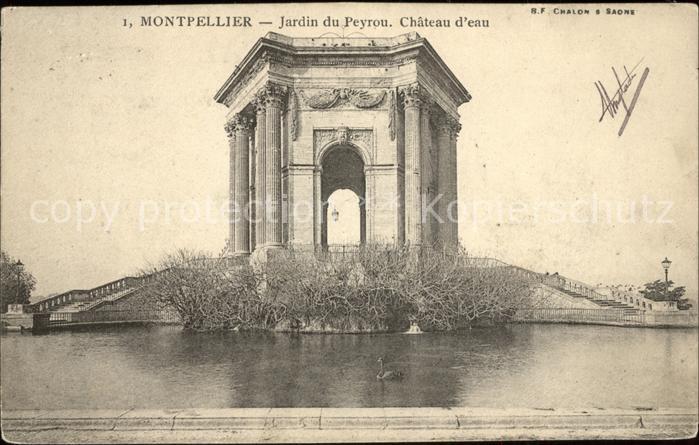 Montpellier Herault Jardin du Peyrou Chateau d_eau