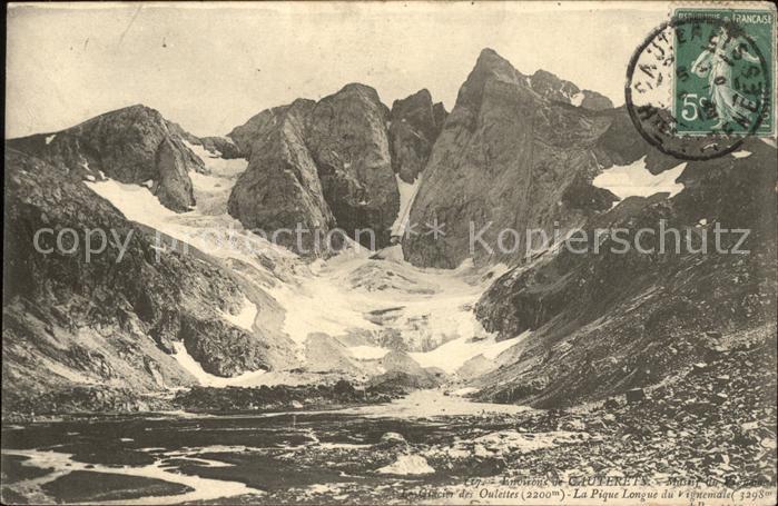 Cauterets Massif du Vignemale Stempel auf AK