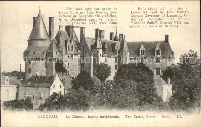 Langeais Chateau Facade meridionale Histoire