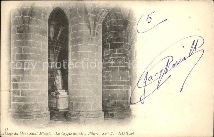 Mont-Saint-Michel Abbaye Crypte des Gros Piliers XV siecle