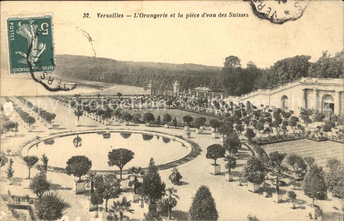 Versailles Yvelines Orangerie et la piece d_eau des Suisses