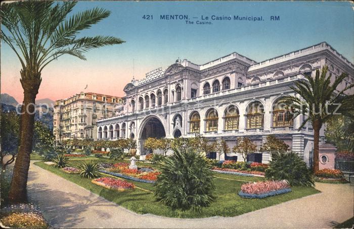Menton Alpes Maritimes Casino Municipal Palmier