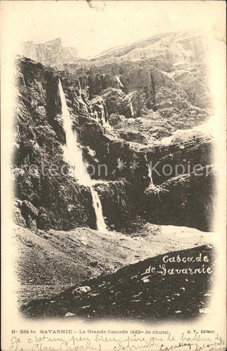 Gavarnie Hautes-Pyrenees La Grande Cascade Wasserfall