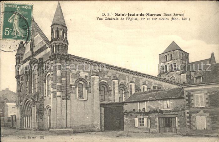 Saint-Jouin-de-Marnes Eglise Monument Historique Stempel auf