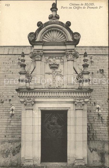 Blois 41 Chateau Porte au Chiffre de Francois I