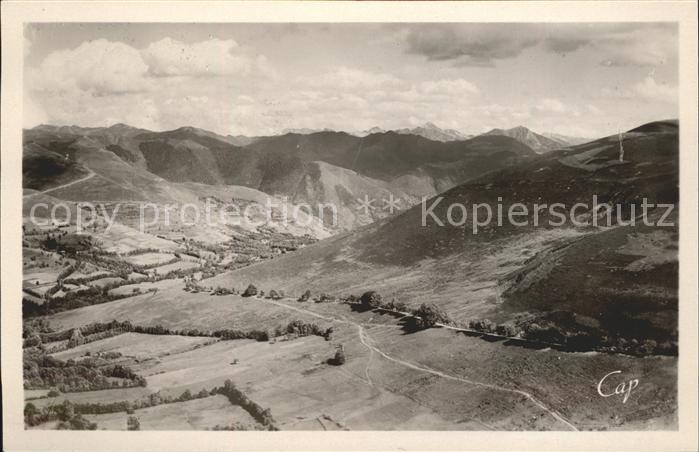 Luchon Haute-Garonne Panorama Col de Peyresourde vue aerienne