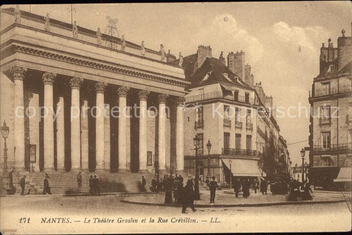 Nantes Loire Atlantique Theatre Graslin et Rue Crebillon
