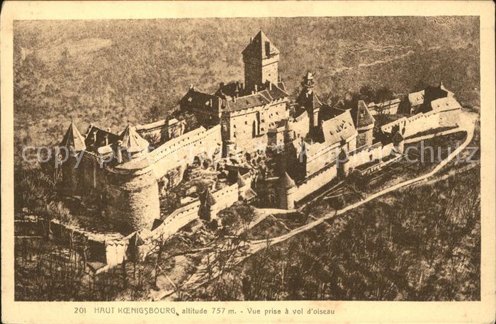 Haut-Koenigsbourg Hohkoenigsburg Vue prise a vol d_oiseau