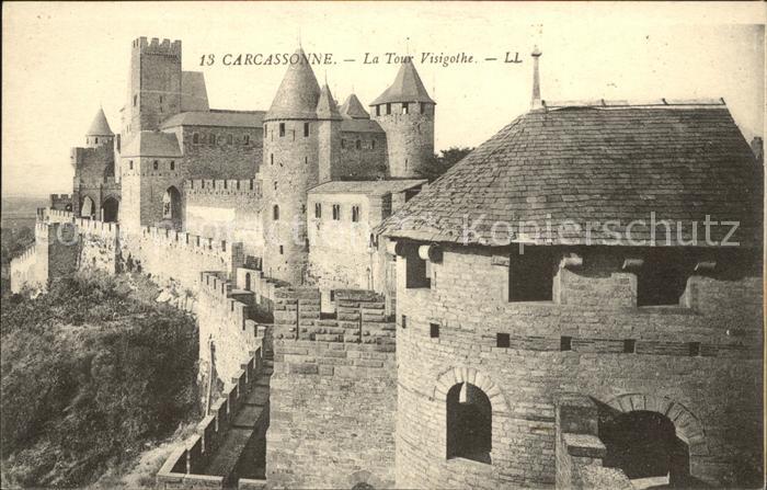 Carcassonne Cite Tour Visigothe Festung