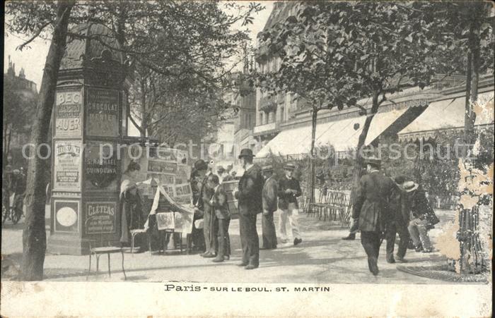 Paris Sur le Boulevard St Martin