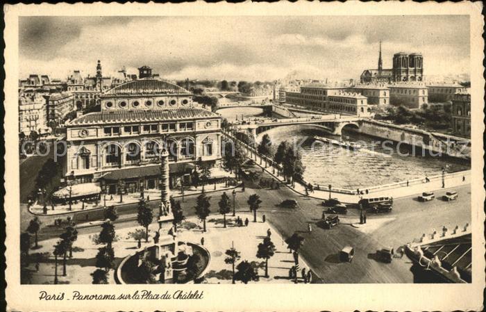 Paris Panorama Place du Chatelet Monument