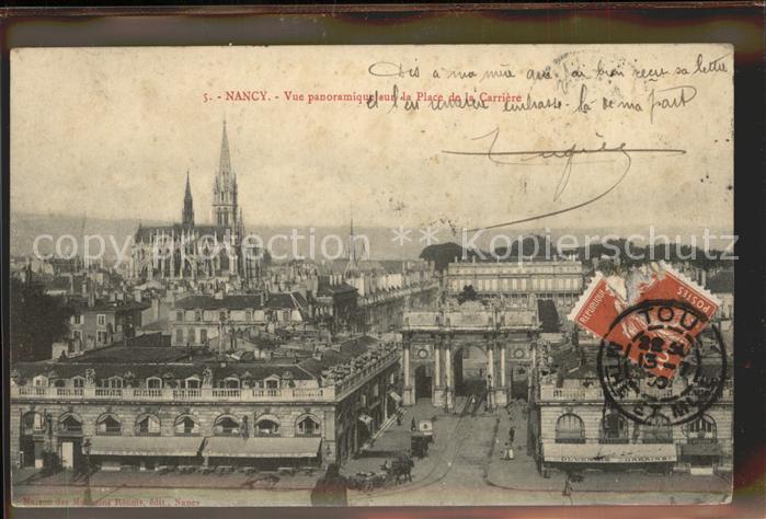 Nancy Lothringen Place de la Carriere Cathedrale Stempel