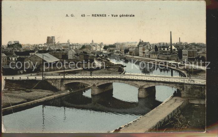 Rennes Ille-et-Vilaine Vue generale Pont