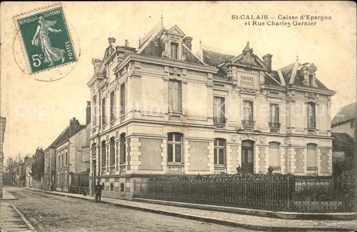Saint-Calais Sarthe Caisse d_Epargne Rue Charles Garnier St