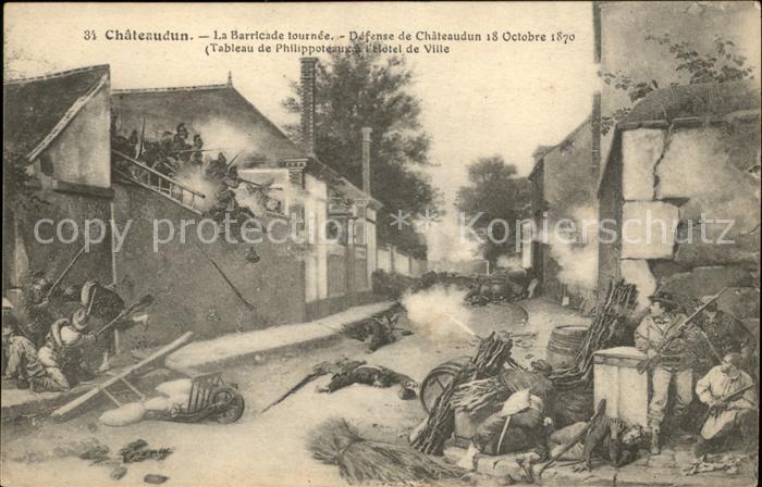 Chateaudun Barricade Defense 1870 Tableau de Phili