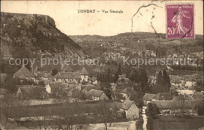 Condat Cantal Vue generale Stempel auf AK