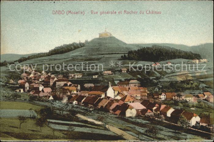 Dabo Moselle Vue generale et Rocher du Chateau