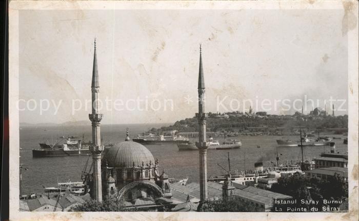 Istanbul Constantinopel Saray Burnu La Pointe du Saray Schiffe