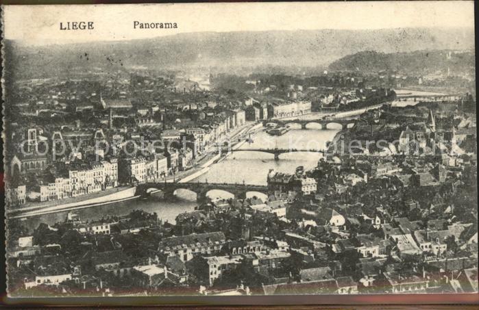 Liege Luettich Panorama Bruecken