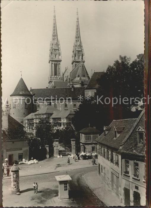 Zagreb Pogled na Kaptol iz Vlaske ul