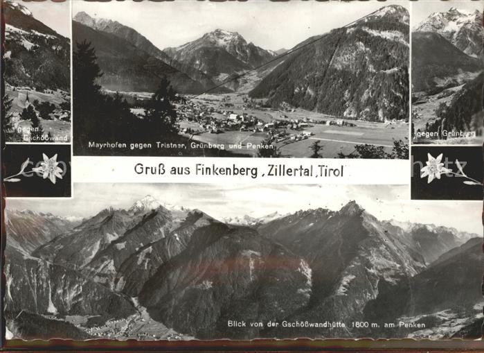 Finkenberg Tirol Mayrhofen Tristner Gruenberg Penken Edelweiss Gschoesswand Alpe