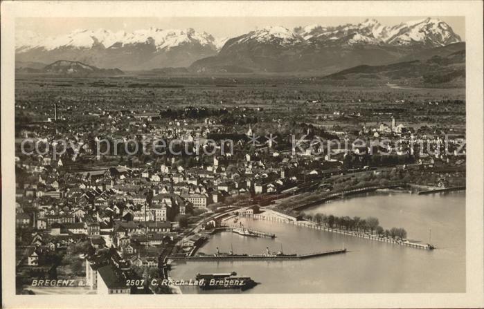 Bregenz Vorarlberg Hafen Alpenpanorama