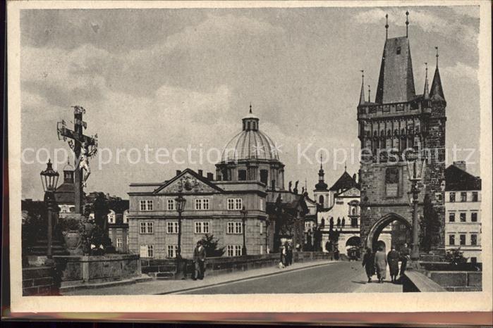 Prag Prahy Prague Altstaetter Brueckenturm Karlsbruecke Kreuzherrenkloster