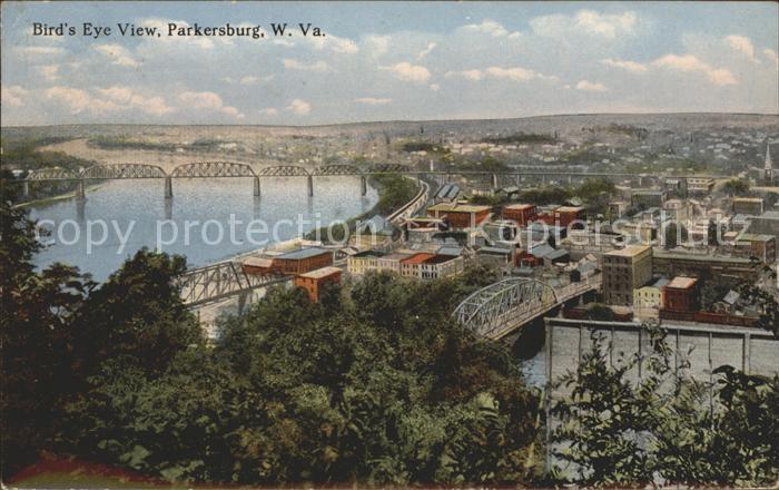 Parkersburg West Virginia Birds Eye View Bridge