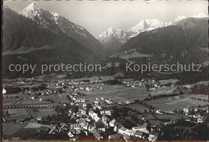 Koetschach-Mauthen Kaernten Gesamtansicht mit Alpenpanorama Sommerfrische