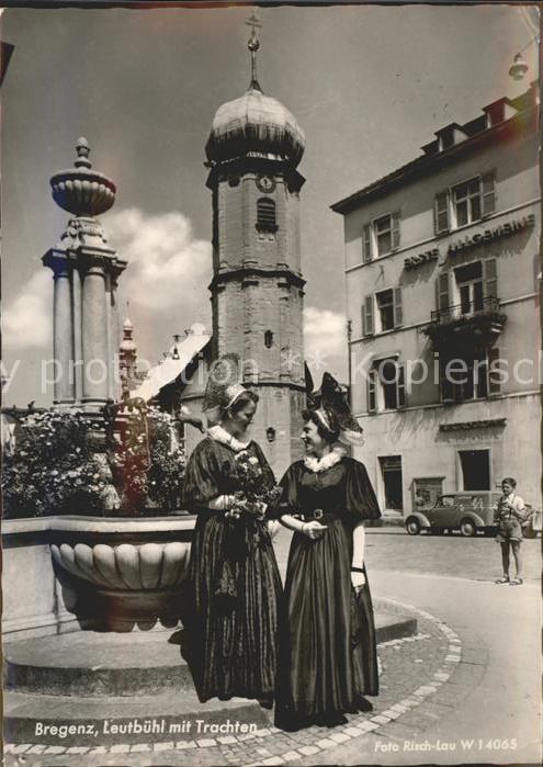 Bregenz Vorarlberg Leutbuehl Brunnen Kirche Trachten