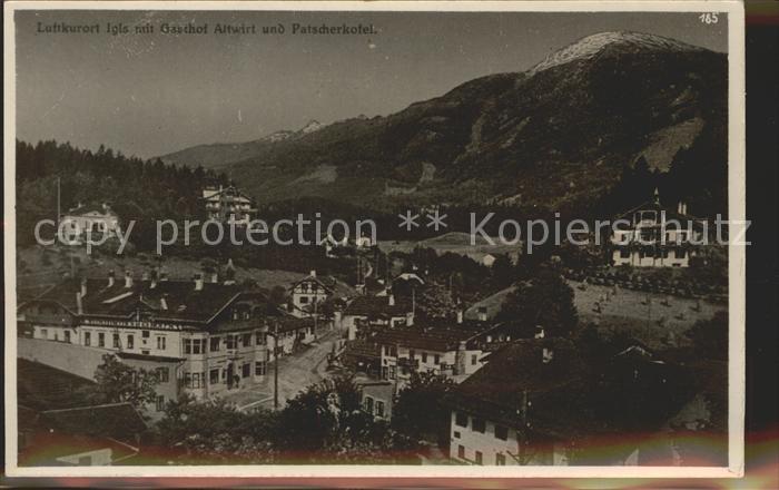 Igls Tirol Ortsansicht mit Gasthof Altwirt und Pat