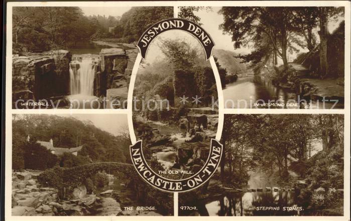 Newcastle On Tyne United Kingdom Jesmond Dene Park Waterfall Bridge