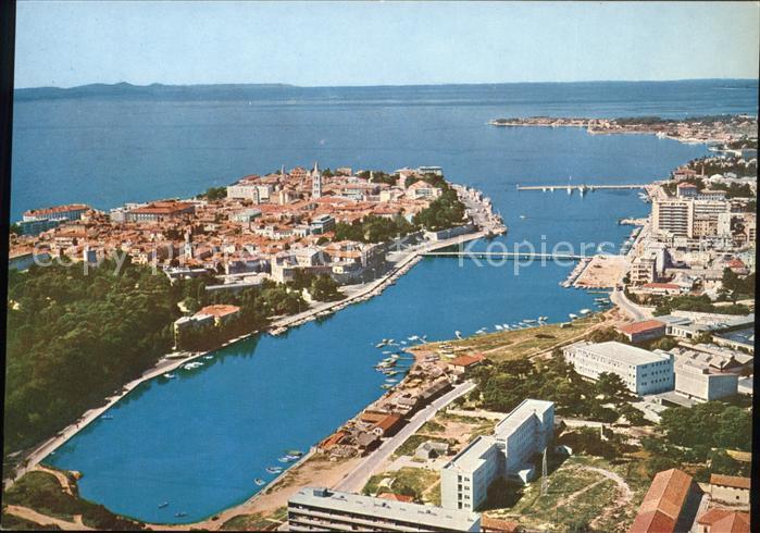 Zadar Zadra Zara Hafen Fliegeraufnahme