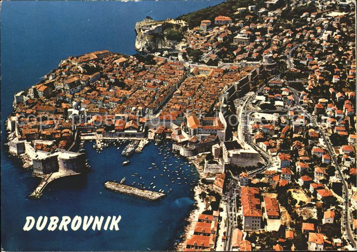 Dubrovnik Ragusa Fliegeraufnahme Festung Hafen